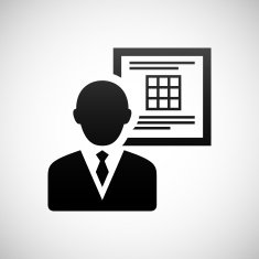 Businessman icon on a white background N21