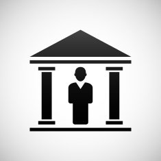 Bank icon on a white background N10