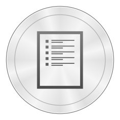 Document icon on a round button N11