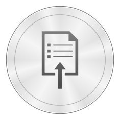 Document icon on a round button N12