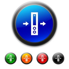 Network Server icon on round buttons N2