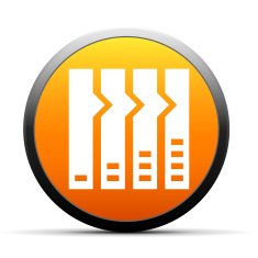 Flowchart icon on a round button N21