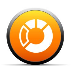 Donut Chart icon on a round button N7
