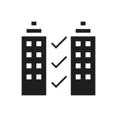 Office Building icon on a white background N8