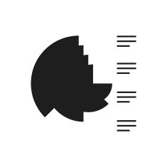 Coxcomb Chart icon on a white background N6
