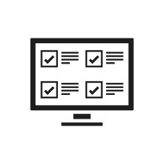 Computer Monitor icon on a white background N6