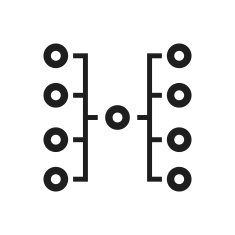 Flowchart icon on a white background N19