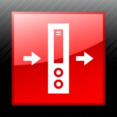 Network Server icon on a square button N3