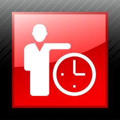 Businessman icon on a square button N11