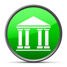 Bank icon on a round button N15