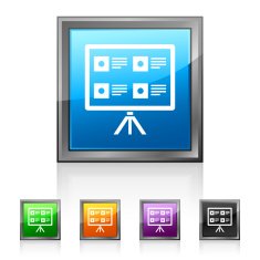 Projection Screen icon on square buttons