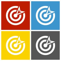 Target icon on square buttons N2