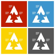 Chevron Chart icon on square buttons N3