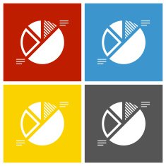 Pie Chart icon on square buttons N2