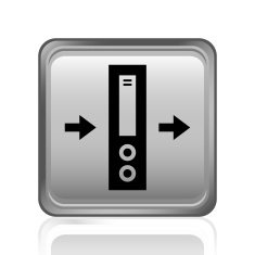 Network Server icon on a square button N4