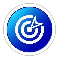 Target icon on a round button N8