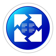 Chevron Chart icon on a round button N16