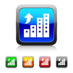 Apartment Building icon on color buttons