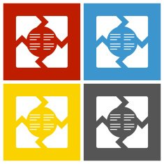 Chevron Chart icon on square buttons N4