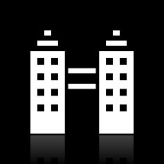 Office Building icon on a black background N3