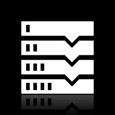 Flowchart icon on a black background N10
