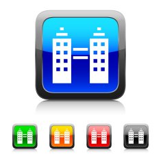 Office Building icon on color buttons N2