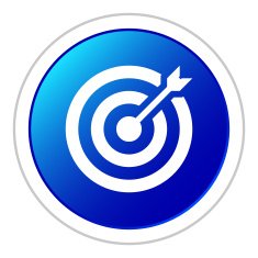 Target icon on a round button N10