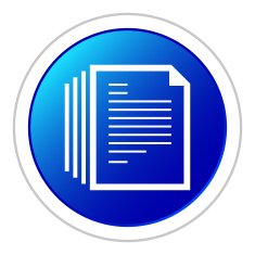 Document icon on a round button N21