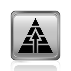 Pyramid icon on a square button N2