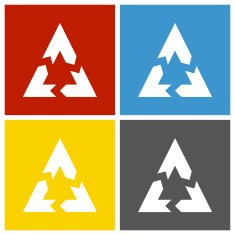 Chevron Chart icon on square buttons N6