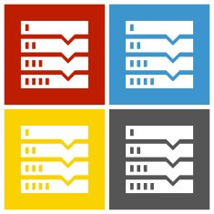 Flowchart icon on square buttons N9