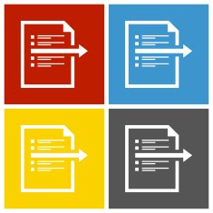 Document icon on square buttons N8