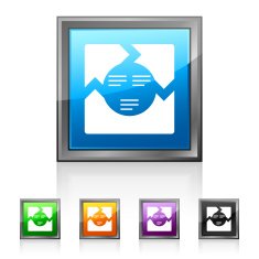 Chevron Chart icon on square buttons N7