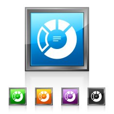 Donut Chart icon on square buttons N3
