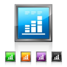 Bar Graph icon on square buttons N12