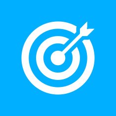 Target icon on a blue background N2