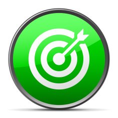 Target icon on a round button N11