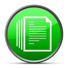 Document icon on a round button N26