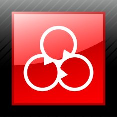 Venn Diagram icon on a square button N2