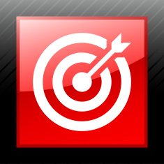 Target icon on a square button N6