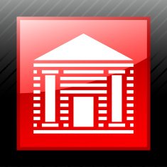 Bank icon on a square button N10