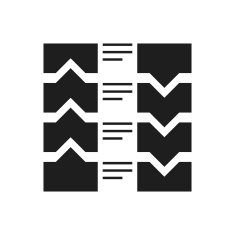 Flowchart icon on a white background N20