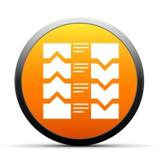 Flowchart icon on a round button N36