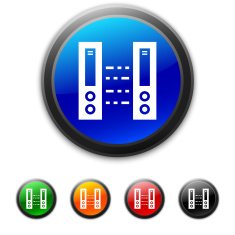 Network Server icon on round buttons N3