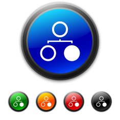 Flowchart icon on round buttons N10