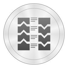 Flowchart icon on a round button N40
