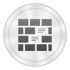 Wall icon on a round button N13