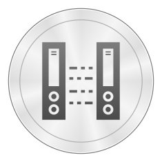 Network Server icon on a round button N13