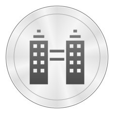 Office Building icon on a round button N13