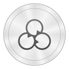 Venn Diagram icon on a round button N4